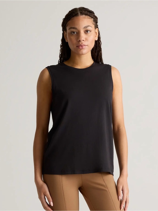 Quince Tops - Quince Cotton Modal Muscle Tank Black Size L